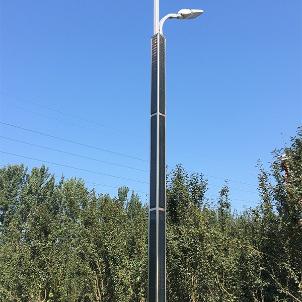 2FSG020 Solar Steet Light Dual Arm With Flexible Solar Panel Wrap On Pole