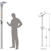 solar charging pole for phone fast chargers