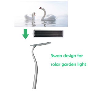30W LED solar garden light as Swan design