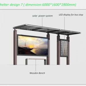Smart Solar bus station bus stop with glass glass solar panels construction