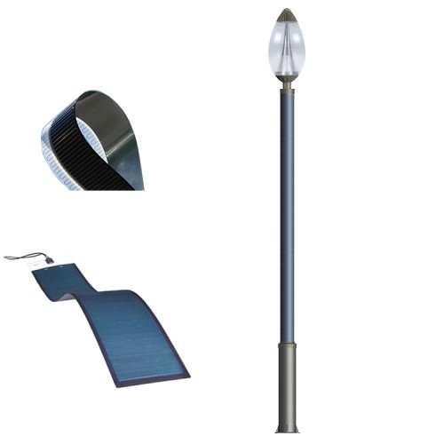 Solar light pole for vertical solar light garden design 2FSG054
