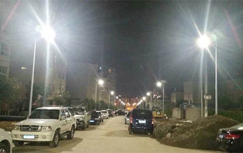 60W LED solar street light with flexible solar panel project in Yunnan, China