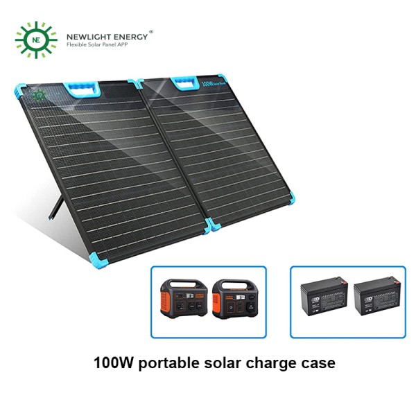 100W Portable Solar Charger Case With Adjustable Stand
