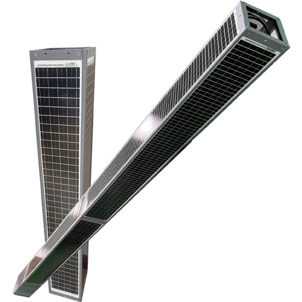 LED Solar Garden Light With Solar Frame Vertically Wrap On Pole 2FSG064