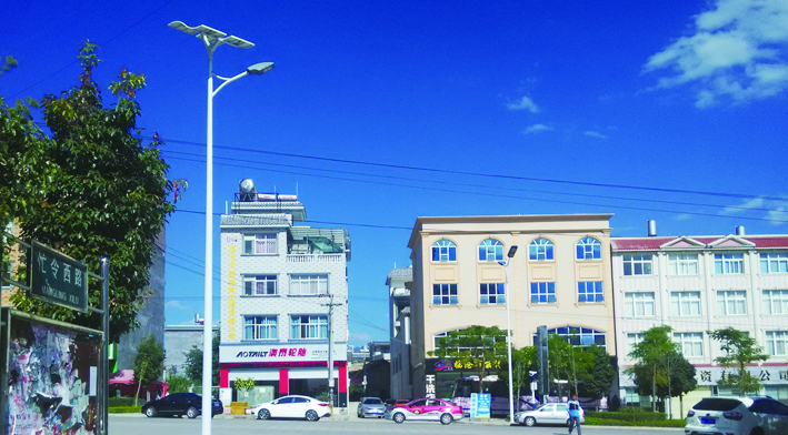 LED solar street light with flexible solar panel project China-NEWLIGHT ENERGY