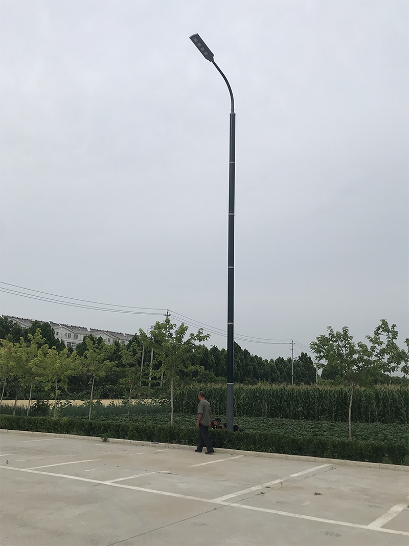120W and 150W high power solar street wrap light with Flexible solar panel on pole