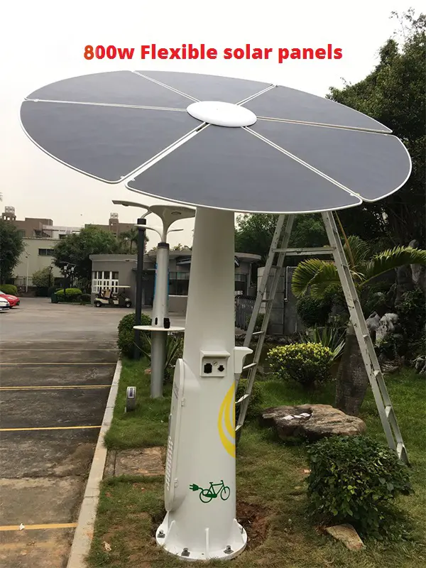 800W Power Solar Multi Function Charging Pole with Sun Tracking System For E-Bike charge-NEWLIGHT ENERGY