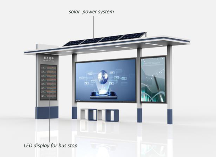 Smart Solar bus station bus stop with solar power-NEWLIGHT ENERGY