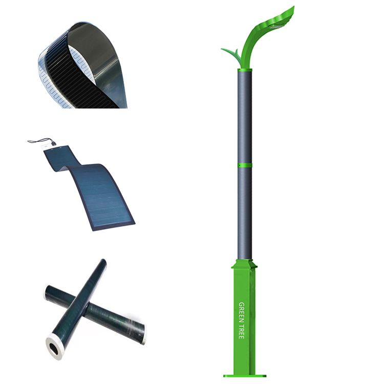 40W Solar Tree With Flexible Solar Panel On Pole 2FSG044-NEWLIGHT ENERGY 40W Solar Tree With Flexible Solar Panel On Pole 2FSG044-NEWLIGHT ENERGY