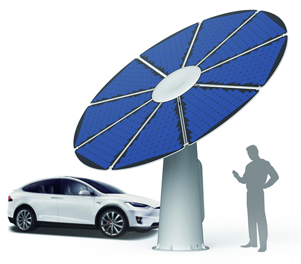 2500W Power Solar Charging Pole With Track System For Vehicle E-Car Charge-NEWLIGHT ENERGY