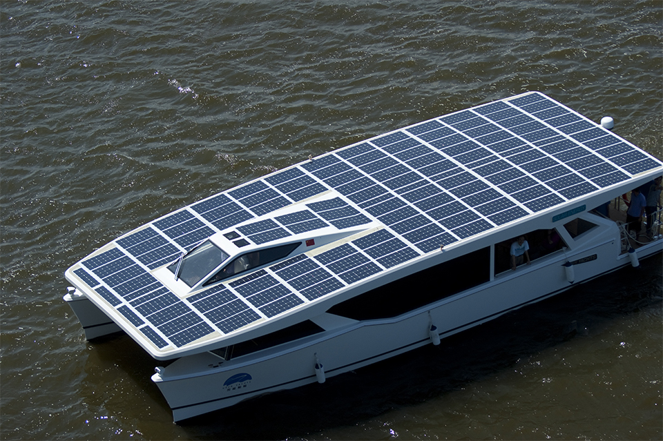 10KW solar boat with semi flexible solar panel application(SUNPOWER solar cells)-NEWLIGHT ENERGY