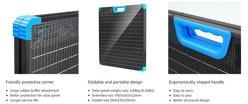100W Portable Solar Charger Case With Adjustable Stand-NEWLIGHT ENERGY