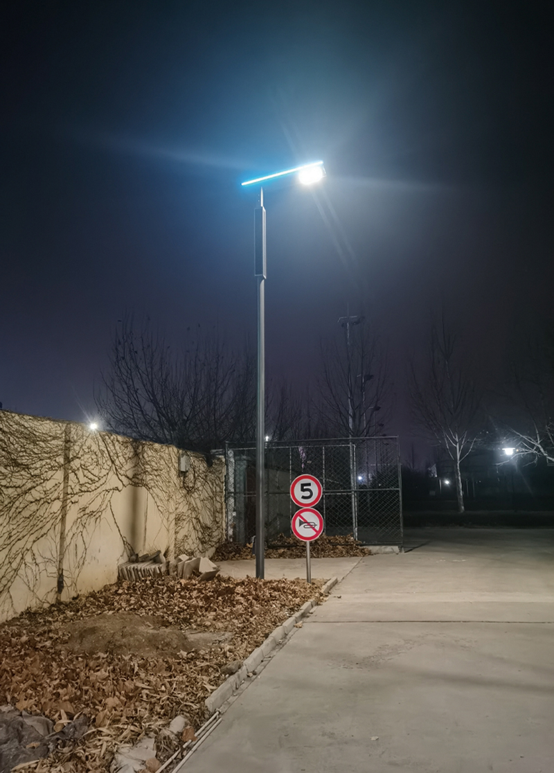 60W LED Solar Street Light With Solar Frame Wrap On Pole 2FSG065-NEWLIGHT ENERGY