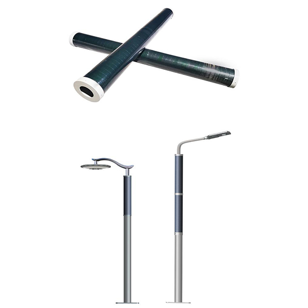 Solar Light With Solar Cylindrical Pole