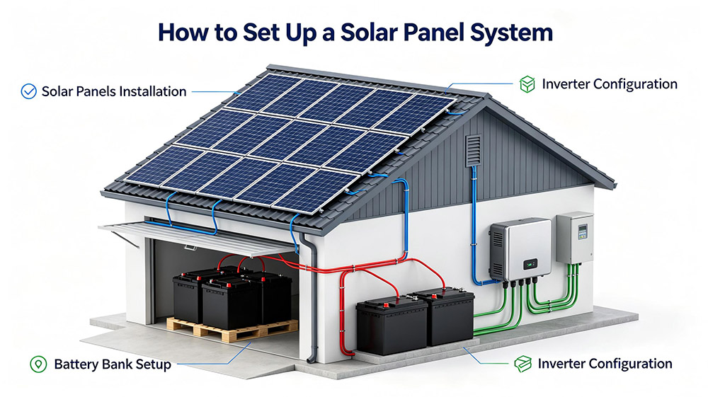 How to Set Up a Solar Panel System-NEWLIGHT ENERGY
