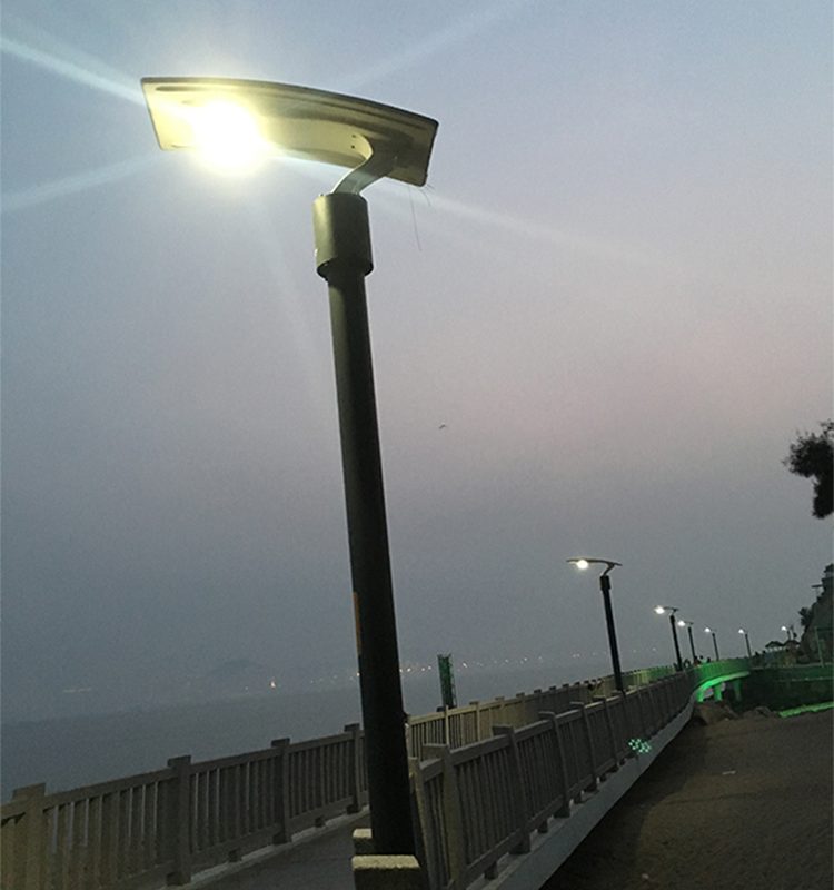 Flexible Solar Panels in Solar Light Design-NEWLIGHT ENERGY Wave Solar Garden Light at Night