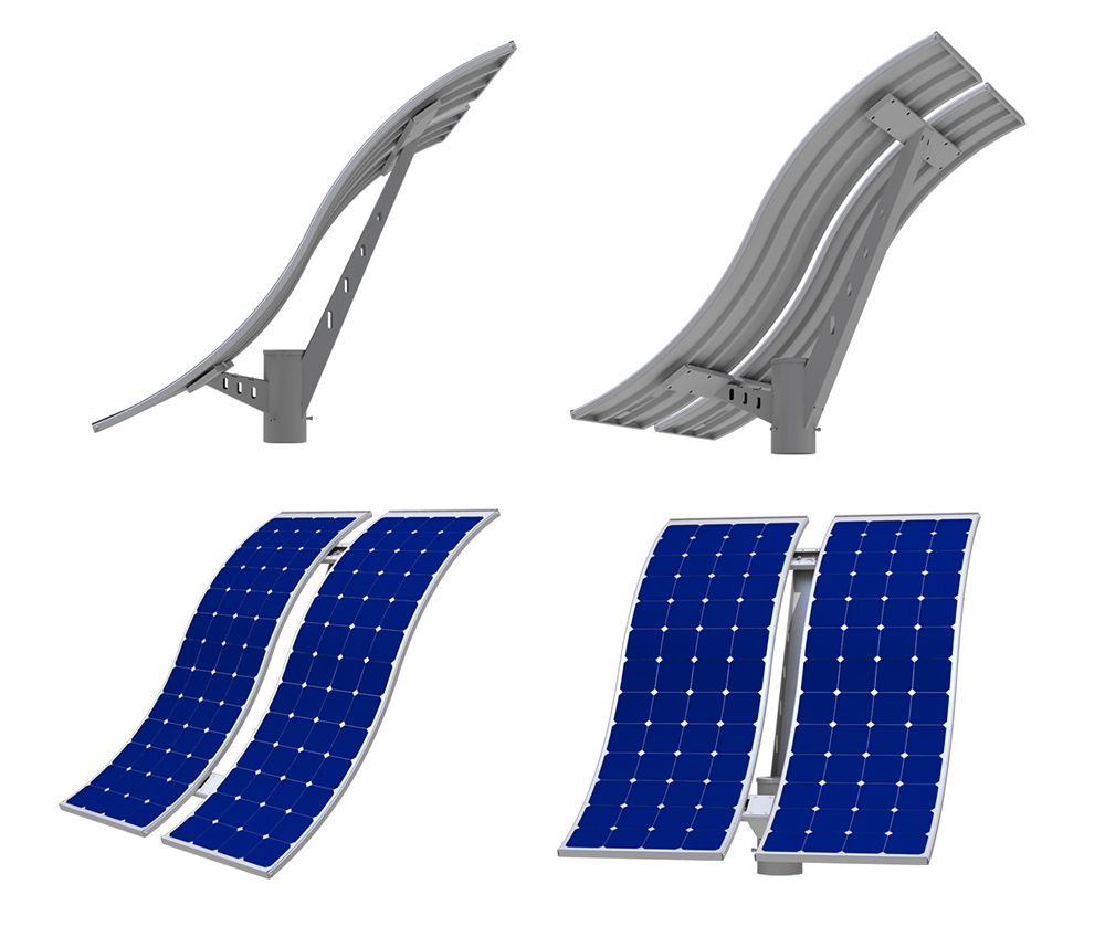 Flexible Solar Panels in Solar Light Design-NEWLIGHT ENERGY Wave Solar Light Series